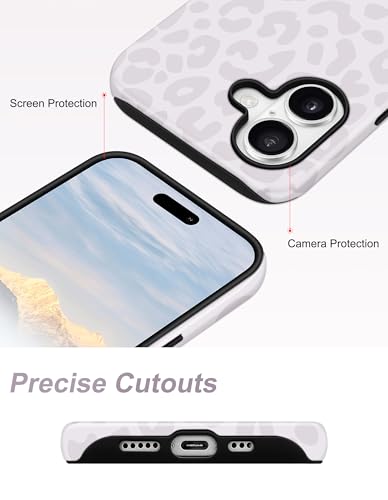 Coque iPhone 17 MagSafe antichoc imprimé guépard léopard esthétique - 5