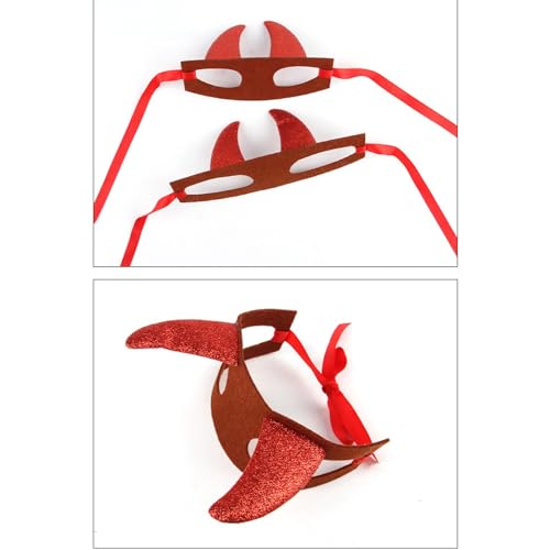 Chifres de diabo para gatos - chifres de feltro para animais de estimação | Chifres de diabo portáte