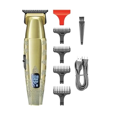 DAXXIN Hair Cutting Tool, Electric Clipper, Retro Metal Men's High-end Trimmer Intelligent Digital Hair Trimmer, Oil Head