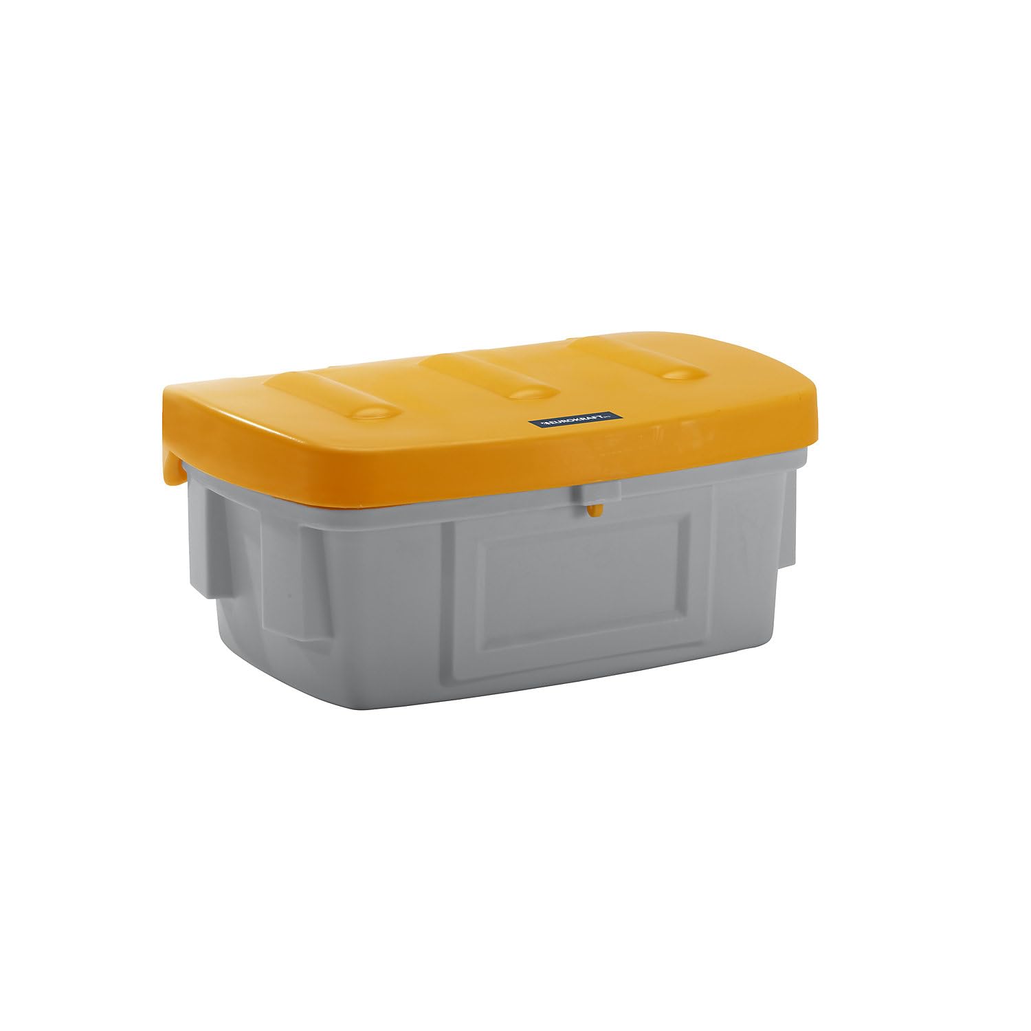 eurokraft pro | Universal- und Streugutbehälter | Ohne Entnahmeöffnung, 100 l, Deckel orange