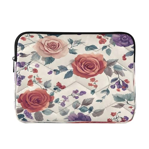 BOESI Graffiti Vintage Rose Laptop Inner Bag, Laptop Case, Computer Sleeve, Lightweight and Easy to Carry, Suitable for 13-14inch Laptops