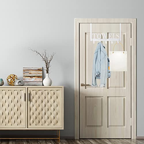 image for Kuhome Towel Hooks Over The Door Hooks Hangers Wall Mount Towel Rack T