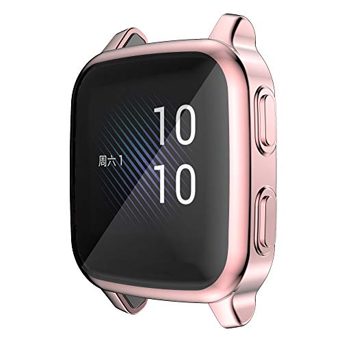 [5-Pack] RICHONE Compatible with Garmin Venu Sq & Venu Sq 2 Screen Protector Case, All-Around Protective Cover Soft TPU Shockproof Bumper Frame (Black+Silver+Gold+Pink+Rose Gold) by RICHONE - Image 4
