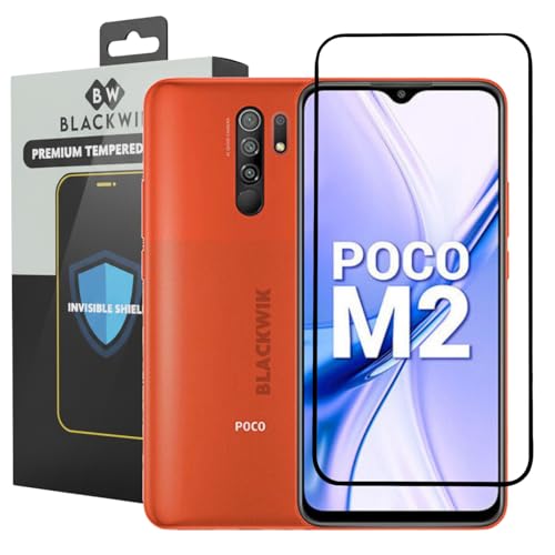 Image of Blackwik Tempered Glass for Xiaomi Redmi 9 / Redmi 9T / Redmi 9 Power /Redmi 9 Prime /Xiaomi Poco M2 / Xiaomi Poco M3 with Edge-To-Edge Coverage | Easy Installation Kit (Black)