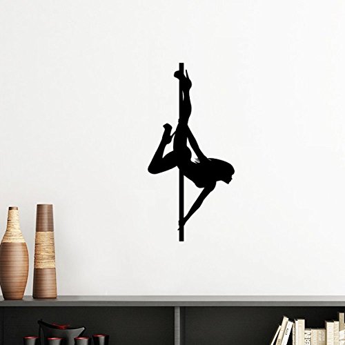 Sticker mural amovible danseuse vert clair pose facile 40cm - 2