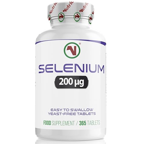*New Launch* | Nutriodol Selenium 200 μg (L-Selenomethionine) – 365 Vegan Micro-Tablets | High Bioavailability | Contributes to The Maintenance of Normal Hair, Nails and The Immune System.