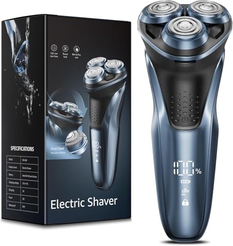 LONKEEN Travel Electric Razor for Men:5D Floating Head Shavers for Men, Smooth Shave Ready in...