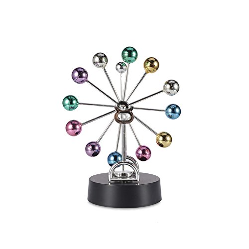 Shopline Colorful Balls Perpetual Motion Toy, Art Asteroid Desk Craft Ornament for Home Office Decoration