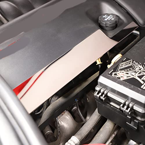 Image of Engine Bay Panel Cover for C6 Corvette 2005-2013, Stainless Steel Rear Engine Cover Guards Protector Splash Shield, Fuse Box Cover (Type E Engine Side Trim)