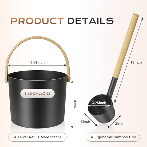 Sauna Bucket and Ladle Set
