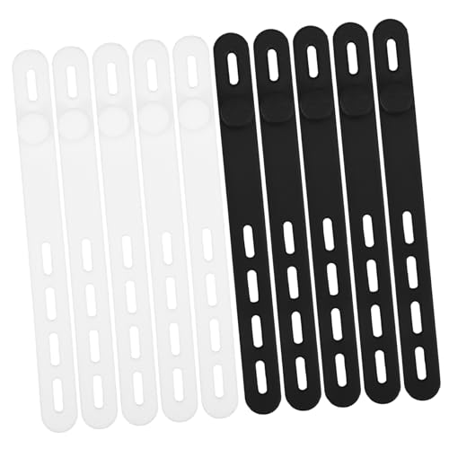 MERRYHAPY 20 piezas de organizadores de cables de silicona para gestión de cables bajo el escritorio miniatura 1