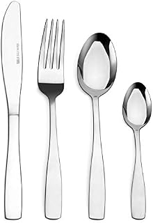 Sharecook Cutlery Set, 32 Piece Stainless Steel Silverware Set with Knife and Fork Set, Mirror Finish Flatware Set Service for 8, Dishwasher Safe