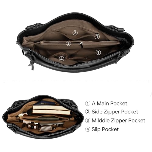 Bolso Tote para Mujer Negro miniatura 6
