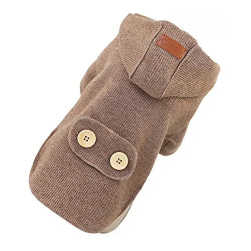 BESPORTBLE ペット服 犬トレーナー 犬のコート 動物の道具 犬のおもちゃ キット ネスティング ペット用品 犬の衣装 犬用ベッド 犬の服 犬服セーター 子犬用防寒コート 足 糸 Brown