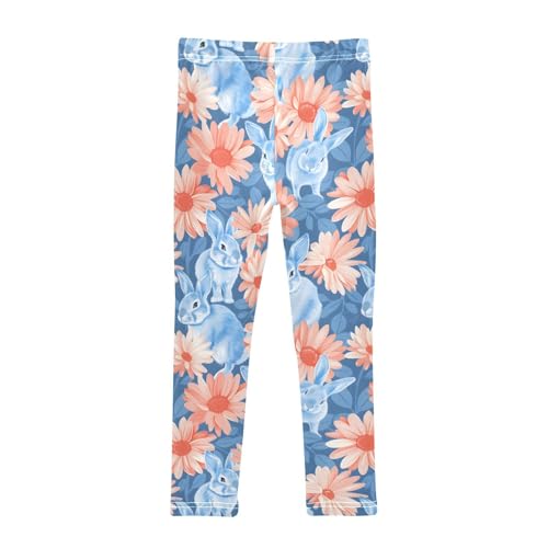 Blue Rabbit Daisy Blossom Girls Leggings Soft Stretch Workout Yoga Dance Pants for Kids Casual Tights2