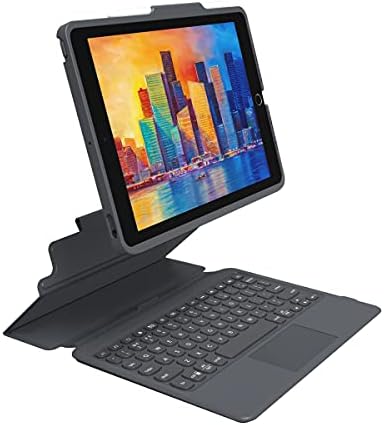 ZAGG - Pro Keys Wireless Keyboard with Trackpad and Detachable Case - Compatible with The Apple iPad 9th Gen 10.2", iPad 10.2" Pro - Charcoal