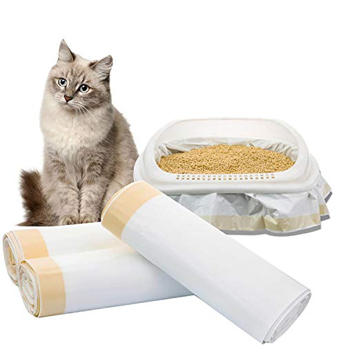 WanJiaXinHui 21-Count Heavy-Duty Cat Litter Box Liners with Drawstring Closure