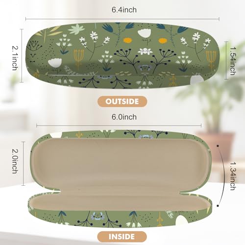 Image of Glasses Case Hard Shell,Portable Protective Eyeglasses Case, Eyeglass Holder Box with Cleaning Cloth,for Women Men