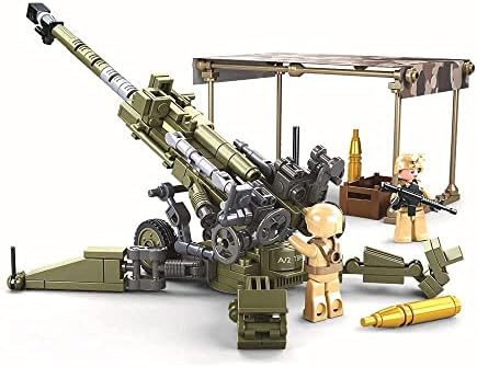 Octopbrik Flak Anti-Tank Gun, Military Brick Sets, Compatible with Major Brand, Army Series Building Block with 2 Soldiers Figures (258 Pieces)