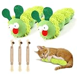 Fan Hua 5 pcs Katzenminze Spielzeug, interaktives Katzenspielzeug, 2 Raupen Katzenminze Spielzeug 3 Stück Katzenminze Sticks, Helfen für Katzenzahnhygiene & Aktivität