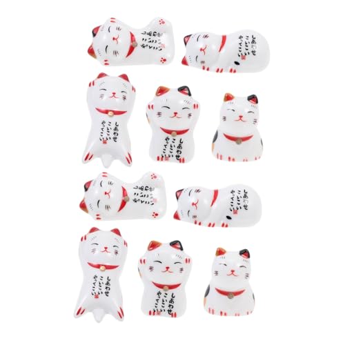 TOGEVAL 10 Piezas Soporte para Cubiertos De Soporte para Palillos Chopstick Rest White
