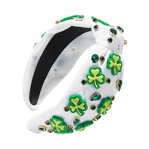 Serre-tête Saint-Patrick noué en velours vert pour vos soirées de pub irlandais