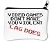 Produktbild Video Games Don't Make You Violent Funny Slogan Reißverschluss-Geldbörse Brieftasche Geldbörse