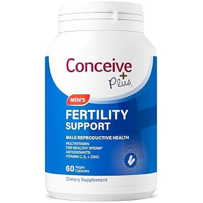 CONCEIVE PLUS Fertility Support for Men | Fertility Supplements for Men with Zinc, Vitamin C, E, Selenium | Motility Activator Multivitamin for Sperm Health & Conception | 60 Caps for 30 Days