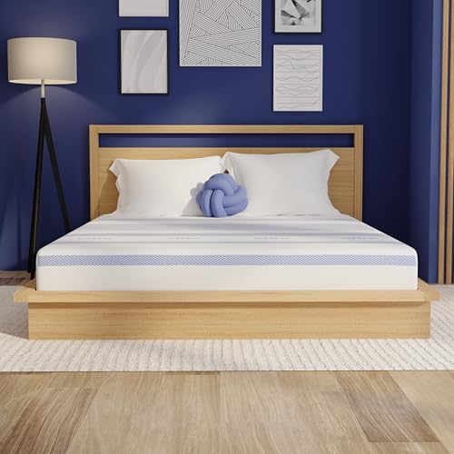 Image of Vibe Gel Memory Foam 8-Inch Mattress - Bed-in-a-Box - California King - White - Certi-PUR Certified