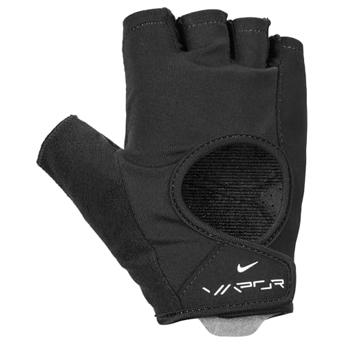 Nike Damen Vapor Elite Fitness Handschuhe Gym Training Grip Handschuhe Workout Krafttraining Black/Black/White S