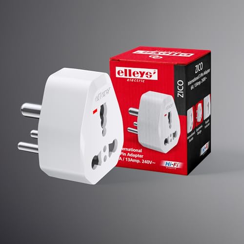 Image of elleys' Zico International 3 Pin Adapter (6A / 13mp.240 V) Pack of 1
