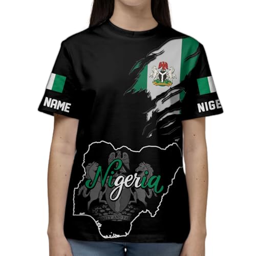 Personalized Nigerian Flag 3D T-Shirt, Nigeria Shirt, Nigerian T Shirt Gifts for Men & Women, Nigerian Jersey Soccer2