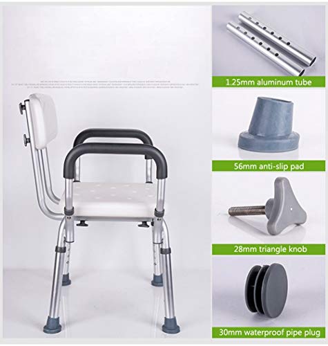 Chaise de bain en alliage d'aluminium durable et stable - 4