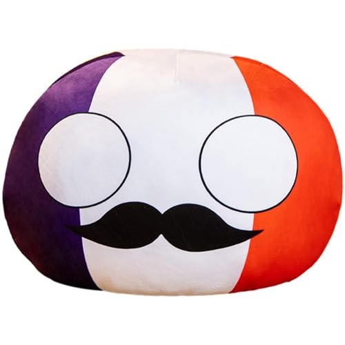 Générique en Peluche Countryball - Jouet De Balle Nationale en Peluche, Oreiller D'anime Doux | Cadeau Décoratif pour La Maison pour Garçons, Filles, Fans De La Collection Countryball.