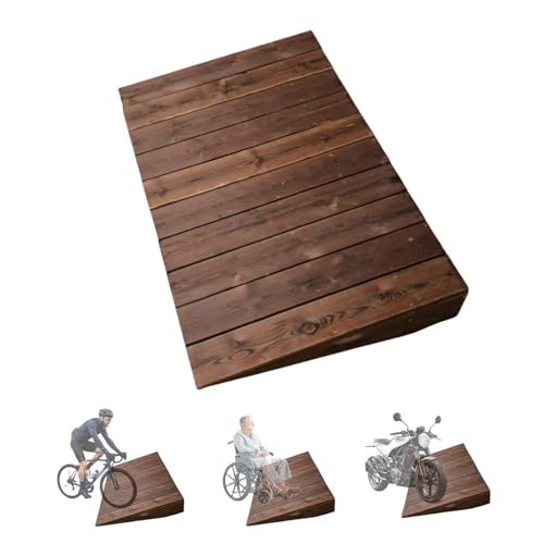 Aimery Wooden Shed Ramp, Door Threshold Ramp, Anti-Slip ramps, Strong Load-Bearing Ramps, Threshold Ramp for Home Steps, Handicap Ramps for Home Entry,(60-S)