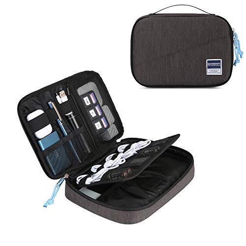 BAGSMART Electronics Organizer Double-Layer Travel Cable Organizer Cord Organizer Bag Accessory Organizer Storage Bag for 7.9