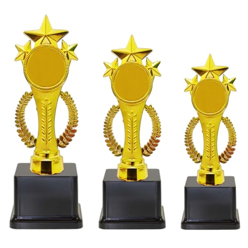 3 Star Trophy 1st 2nd 3rd Trophy Set || Excellence Award for Winn...