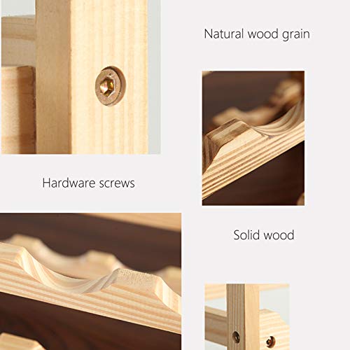 Soporte para botellas de vino de madera para 16 unidades miniatura 3