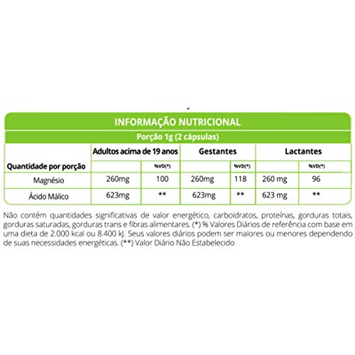Malato de Magnésio 500mg 60 capsulas WVegan