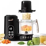 Grownsy Robot Cuiseur Bébé 6 en 1 – Cuisson Vapeur, Mixeur, Stérilisation, Réchauffage & Décongélation – Double Panier Vapeur, Petits Pots Maison, Sans BPA