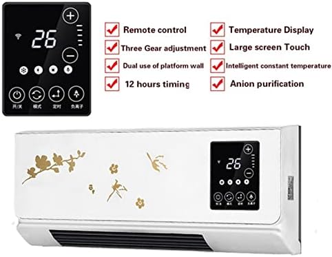 Calefactor Eléctrico de Pared 2000W con Ventilador y Control Remoto miniatura 2