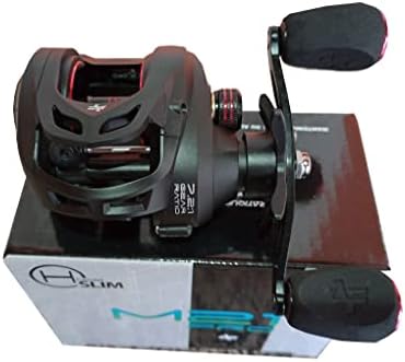 Carretilha Albatroz Fishing M21Pro Black Red - Esquerda