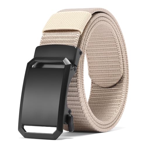 Ratchet Belts for Men with Automatic Slide Buckle Mens Golf Belt 1 3/8