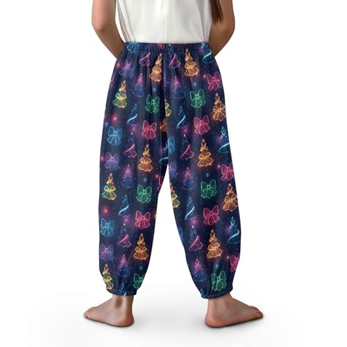 Image of Unisex Little Kids Yoga Trousers Bohemian Beach Pants Baggy Harem Activewear for Boys and Girls Age 3-10