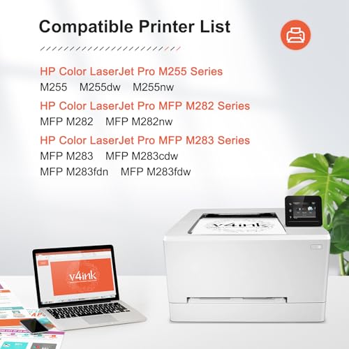 Image of 206A Toner Cartridge 2 Pack (Upgraded Chip) Compatible Replacement for HP 206A 206X W2110A W2111A W2113A W2112A use with HP Color Pro M255 M255dw MFP M283fdw M283cdw M283 M282nw Printer