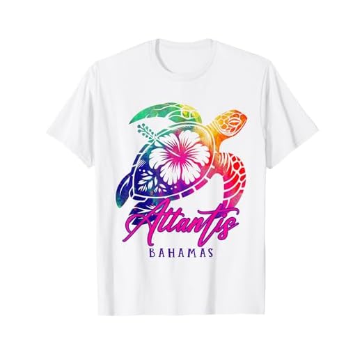 Atlantis Bahamas Tie Dye Sea Turtle Hibiscus Vacation 2025 T-Shirt