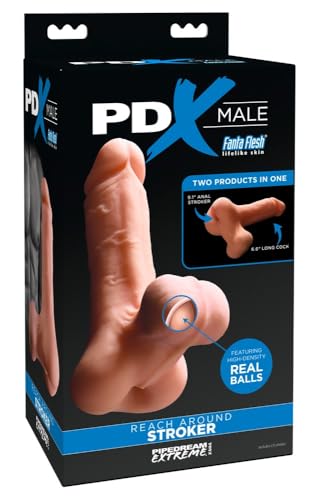 PIPEDREAM PDX Elite Male Masturbateur/Plug Anal Reach Around Stroker, Beige, 1 Unité