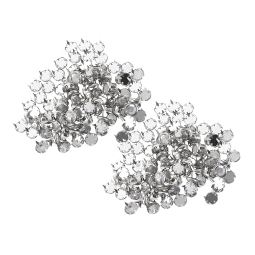 ERINGOGO Hollow Rivets 100pcs Spike Fastener Studs for Clothing Decorative Claw Nails Dressmaking