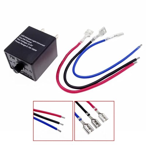 Relé intermitente LED de 3 pines y 12V universal regulable para intermitentes de moto 3