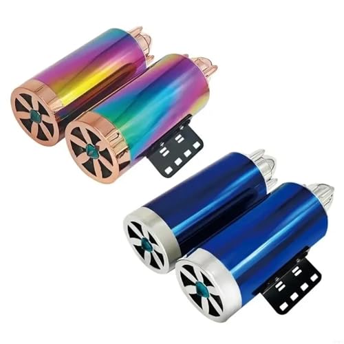 Double canal audio pour moto avec caisson de basses imitation pot